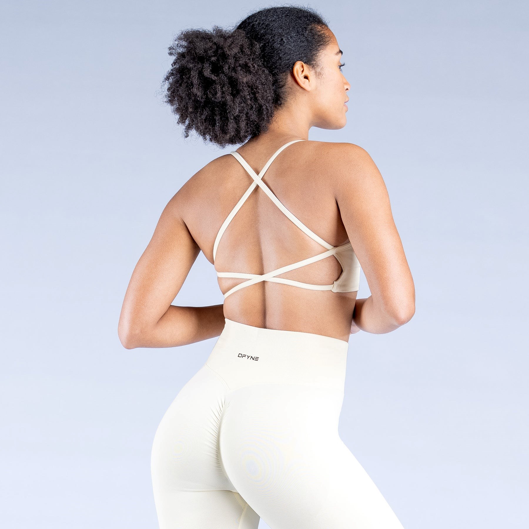 DFYNE Dynamic Backless Sports Bra Blanche | ZTB-7609602