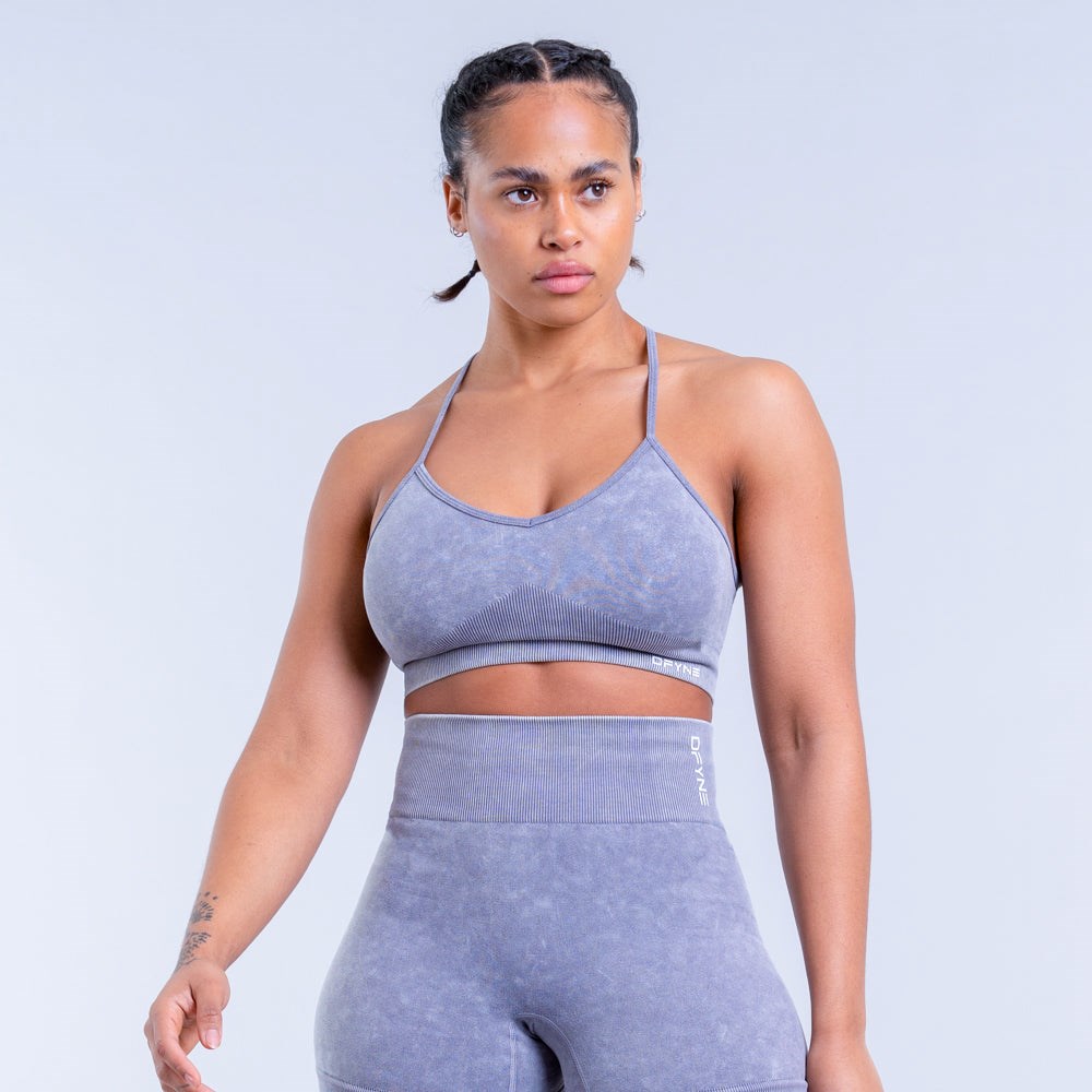 DFYNE Valkyrie Acid Wash Sports Bra Grise | JXX-2298305