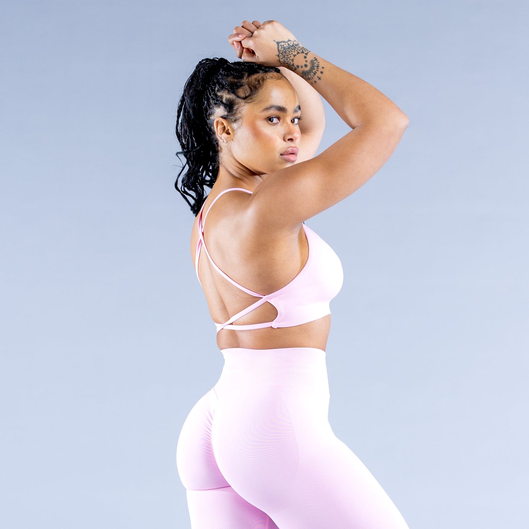 DFYNE Dynamic Backless Sports Bra Rose Clair Rose | JHN-9464097