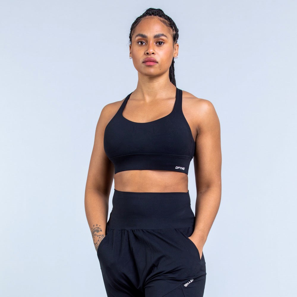 DFYNE Origin Medium-Support Sports Bra Noir | NYK-7303341